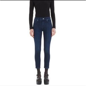 AGOLDE Sophie High Rise Crop Skinny Jeans Dark Wash Blue Size 27 Chic Trendy